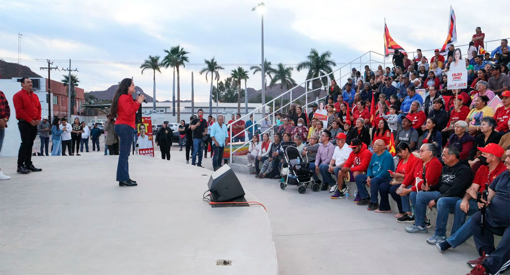 Se reúnen Célida López y Froylán Gámez, candidatos al Senado por el PT, con gremio turístico de San Carlos-Guaymas, Sonora