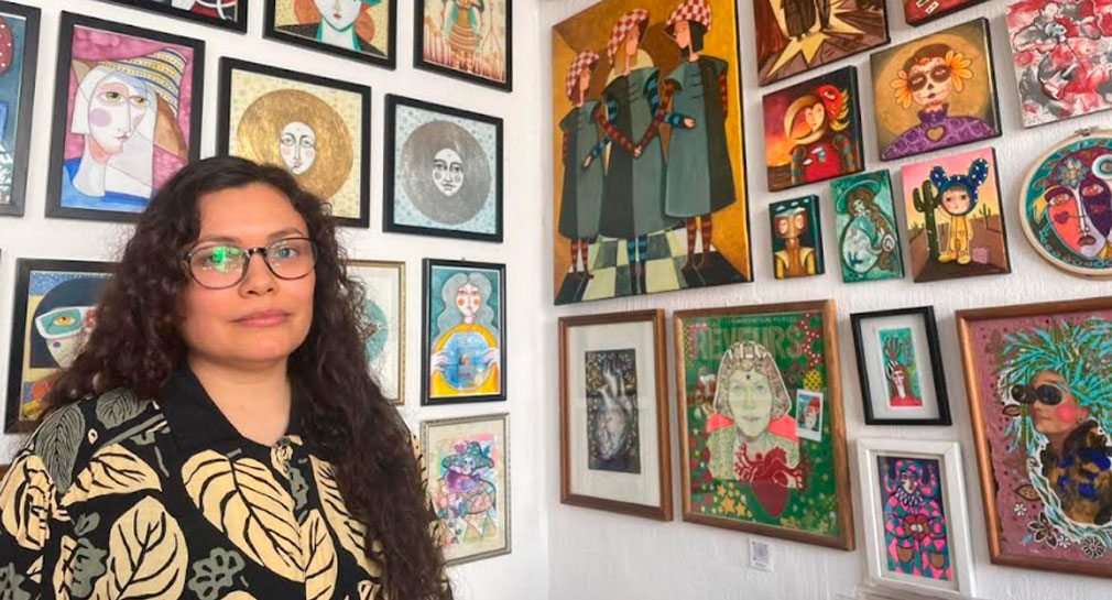 La pintora caborquense Dalila Mar ha presentado sus obras en varios países y se exhiben en embajadas de Marruecos, Brasil y Vietnam, en CDMX