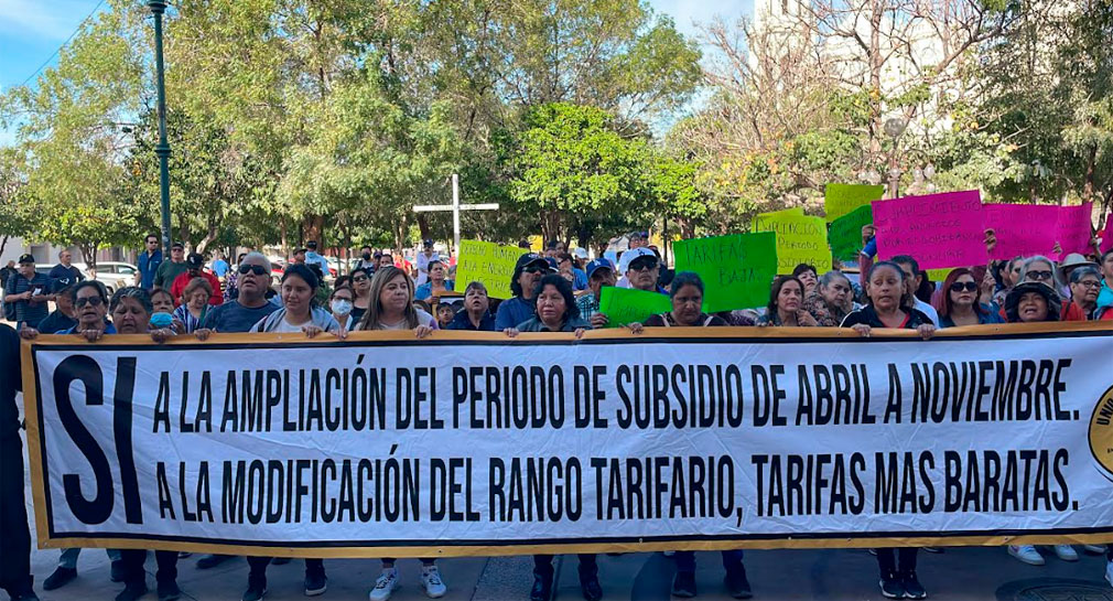 Confirma Alfonso Durazo ante manifestantes se ampliará subsidio de CFE y habrá tarifas más accesibles en Sonora