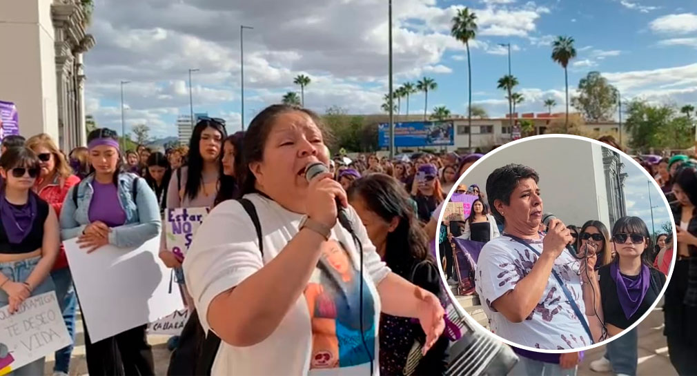 “La vida de las mujeres sí vale”: Claudia Montaño e Isabel Palafox dan su testimonio durante marcha del 8M tras haber perdido cada una a hija y hermana