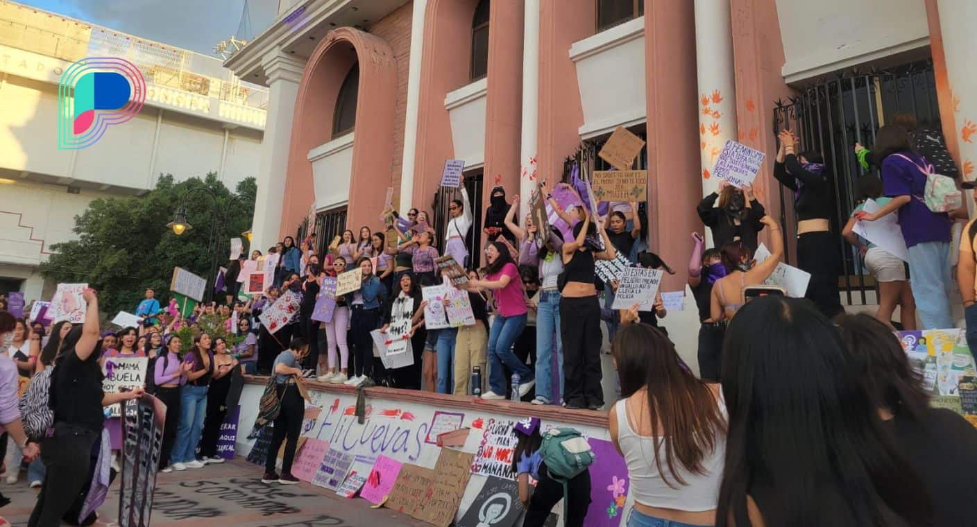 Exigen alto a la violencia en el 8M: Mujeres de Hermosillo se unen por una misma lucha en el Día Internacional de la Mujer