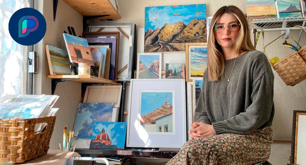La artista empalmense Fanny Cañedo se inspiró en los colores de Sonora para perfeccionar su estilo como paisajista