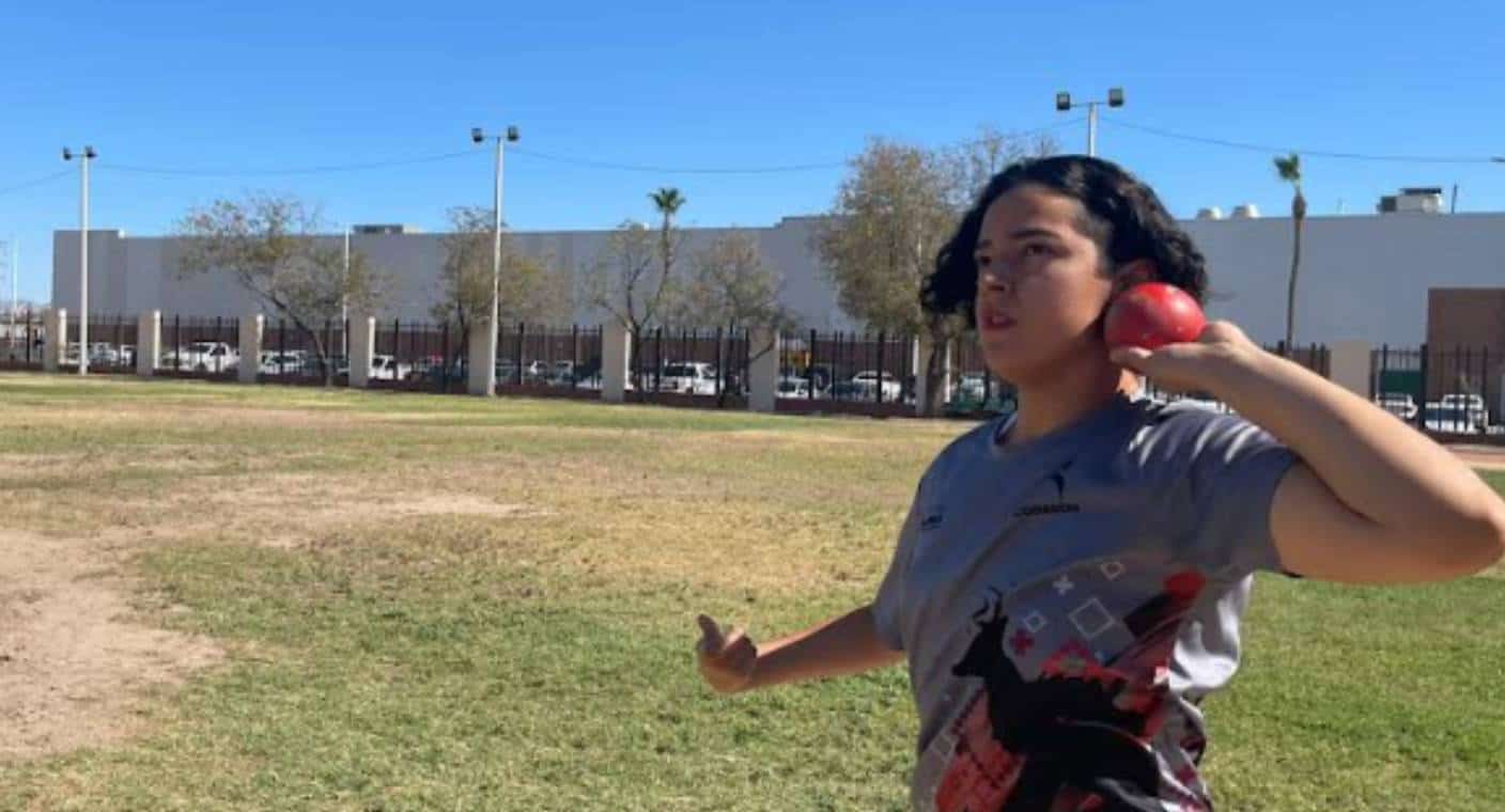 Karen Escobar, lanzadora de bala sonorense, busca apoyo para ir a campeonato mundial en Japón
