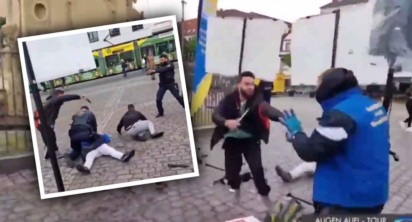 Hombre armado acuchilla a personas a plena luz del día en plaza pública de Alemania (VIDEO)