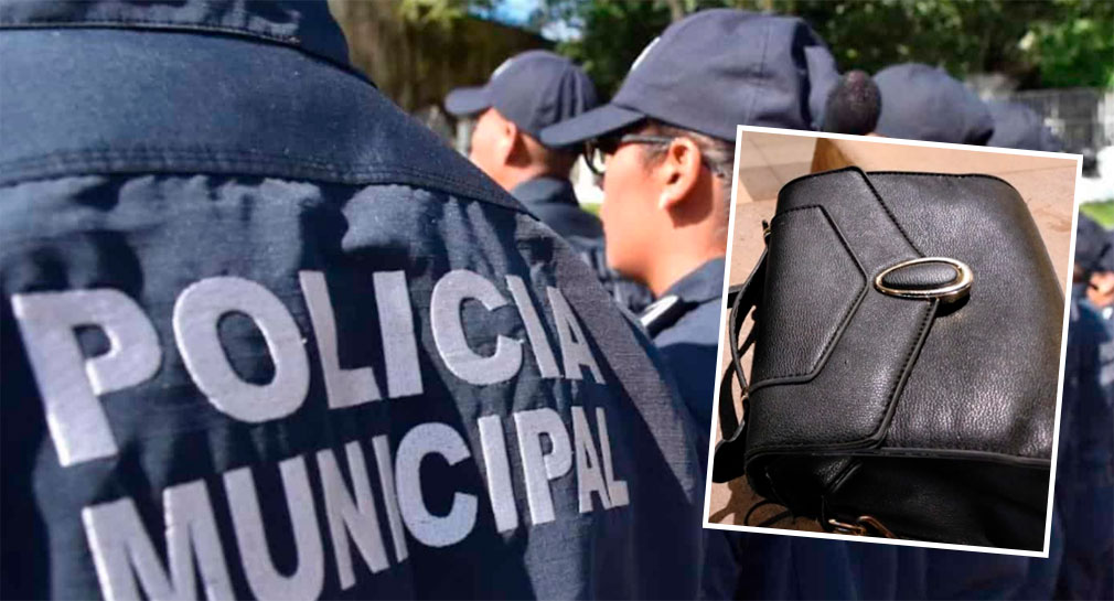 Policía y ciudadana ayudan a que mujer recupere bolsa que olvidó en el Parque Madero de Hermosillo