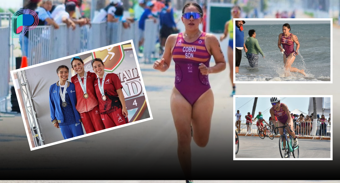 Joven deportista Sofía Coboj gana medalla de bronce en triatlón de Juegos Nacionales CONADE 2024