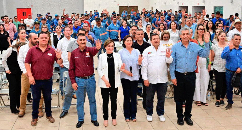 Da a conocer sus propuestas María Dolores del Río ante trabajadores del Sindicato de Agua de Hermosillo