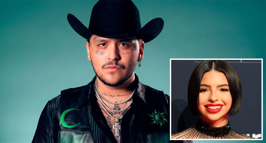 Captan a Christian Nodal abrazando a Ángela Aguilar y a ella usando su collar (FOTOS)