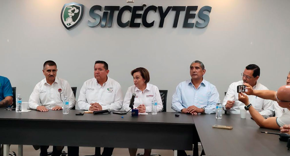 Sindicato de Trabajadores del Cecytes manifiestan su apoyo a María Dolores del Río, candidata a la alcaldía de Hermosillo