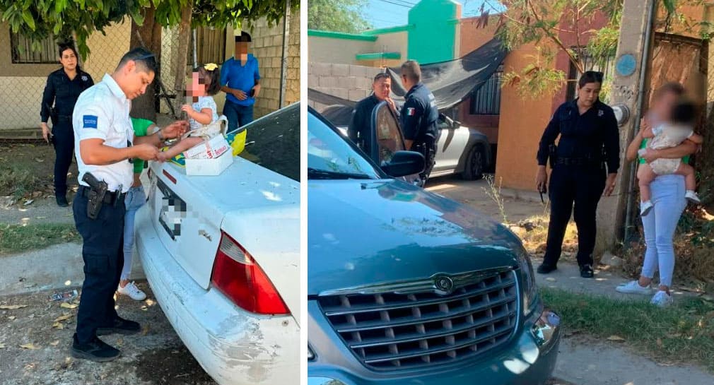Rescatan a menor de un año que quedó encerrada en auto en la colonia Villas Residencial, de Hermosillo