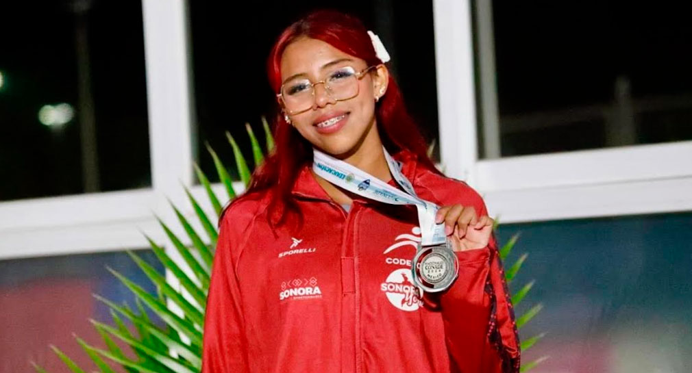 Sara Monserrat Ramírez, estudiante de Cobach Sonora, gana por segundo año medallas de plata y bronce en Nacionales Conade