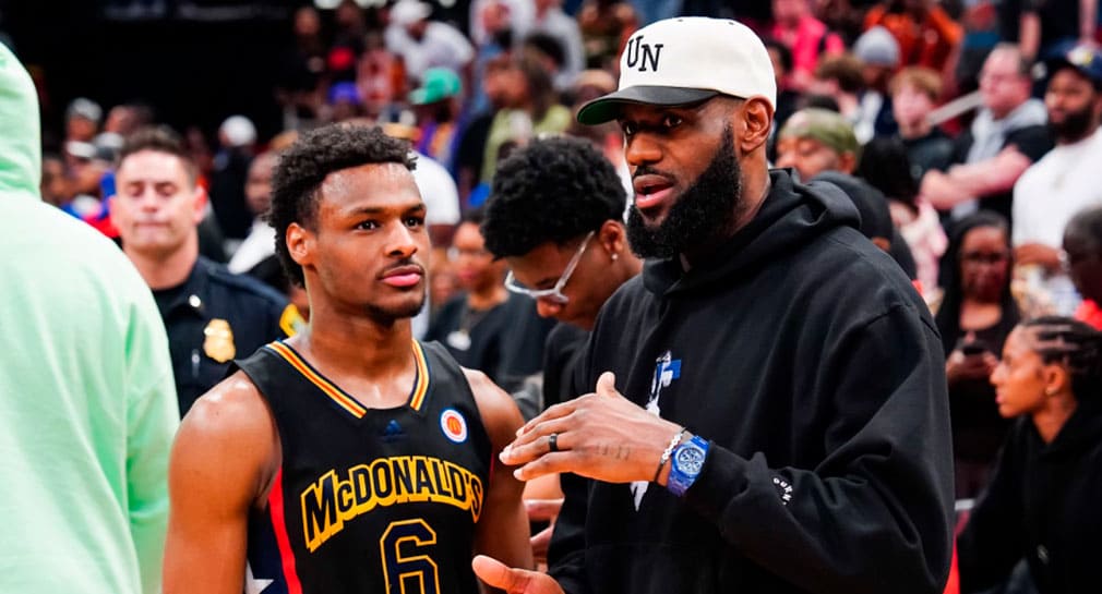 Lakers elige a Bronny, hijo de LeBron James en Draft; sería la primera vez en la NBA que padre y ‘heredero’ juegan juntos