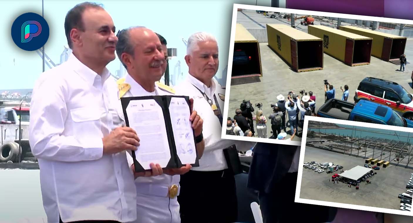 ¡Histórico! Inicia embarcación de autos Ford Hermosillo desde Puerto de Guaymas hasta Michoacán; cumple Alfonso Durazo promesa de campaña
