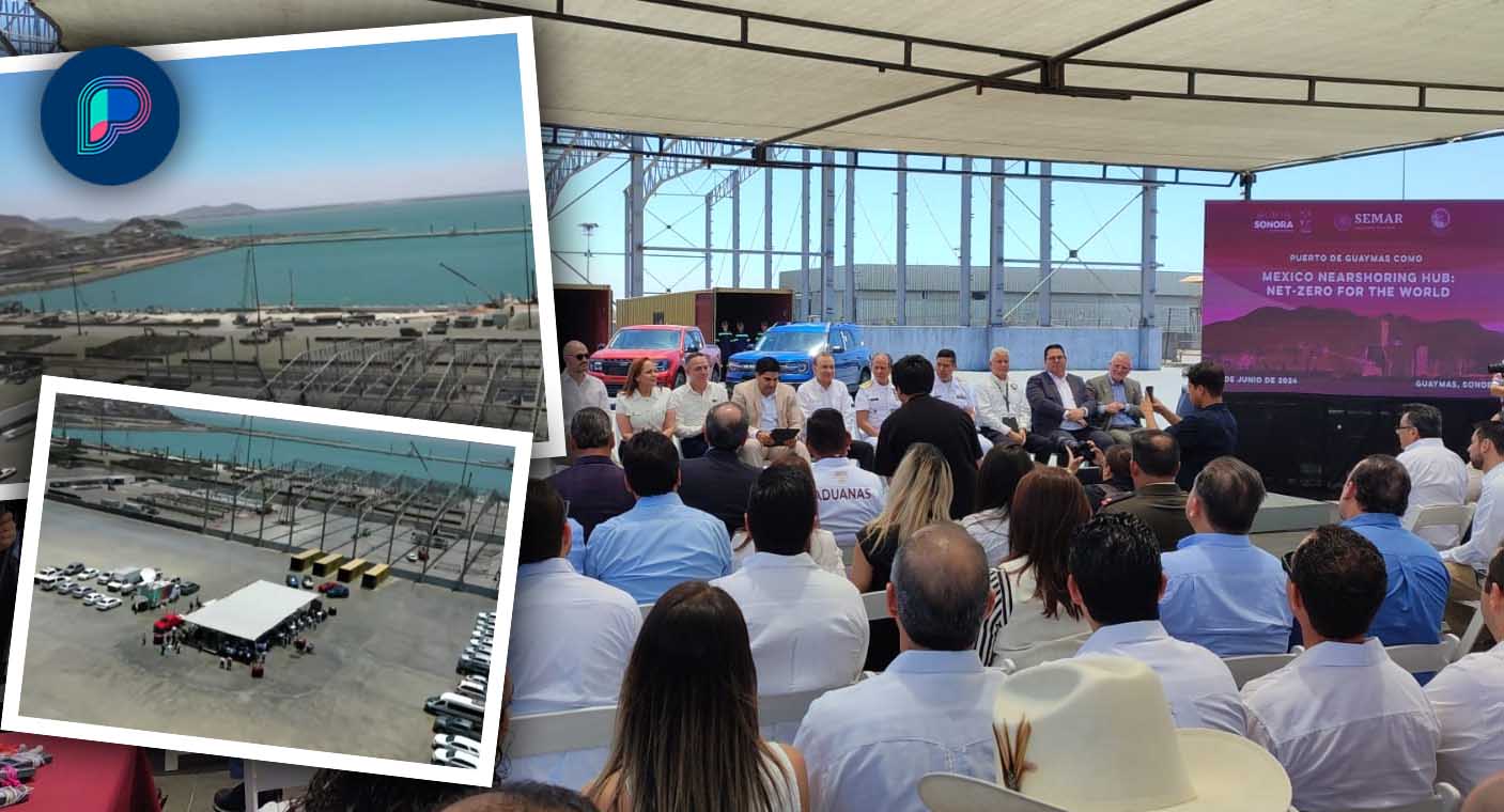 Inaugura Alfonso Durazo primer embarque de carga automotriz desde el Puerto de Guaymas