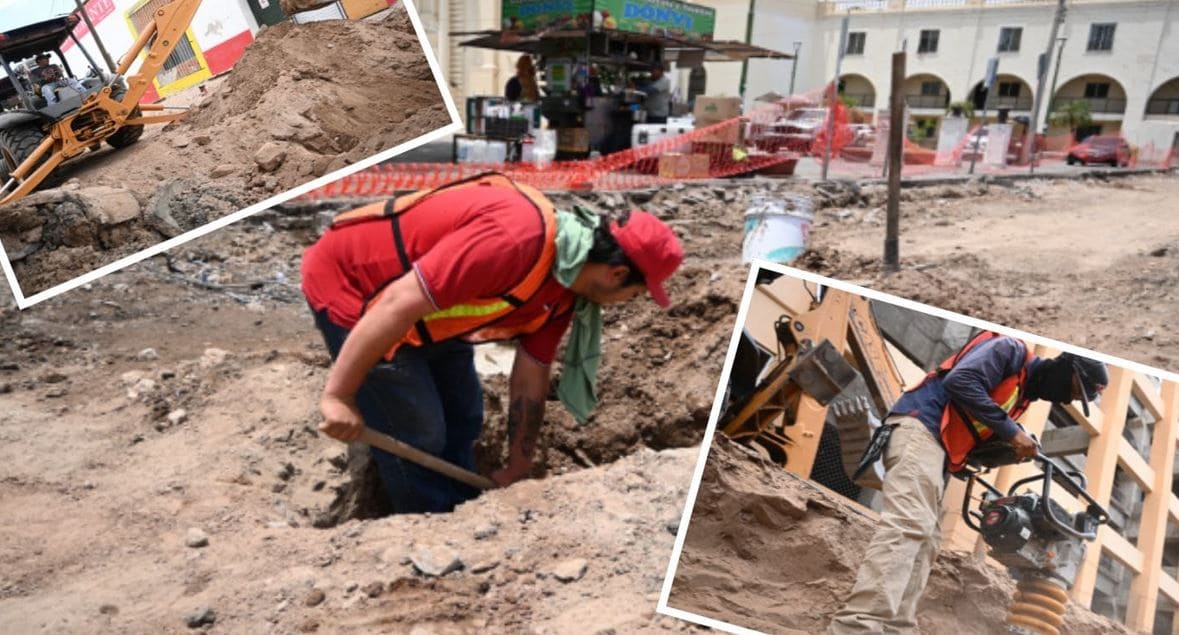 Por reparaciones están cerradas 8 calles del Centro de Hermosillo; se rehabilitarán otras 6 en trabajos del Gobierno estatal