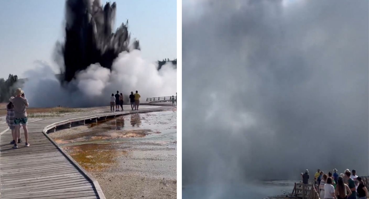 Se registra explosión de géiser en Parque Nacional Yellowstone, en EEUU, uno de los más grandes de Norteamérica (VIDEO)