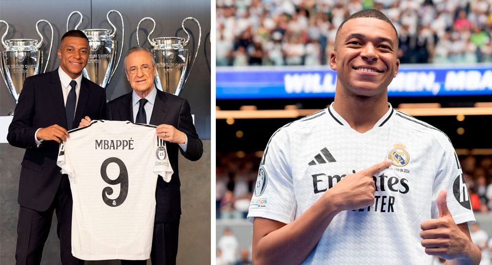 Kylian Mbappé es presentado como nuevo fichaje del Real Madrid, ante un Benabéu lleno
