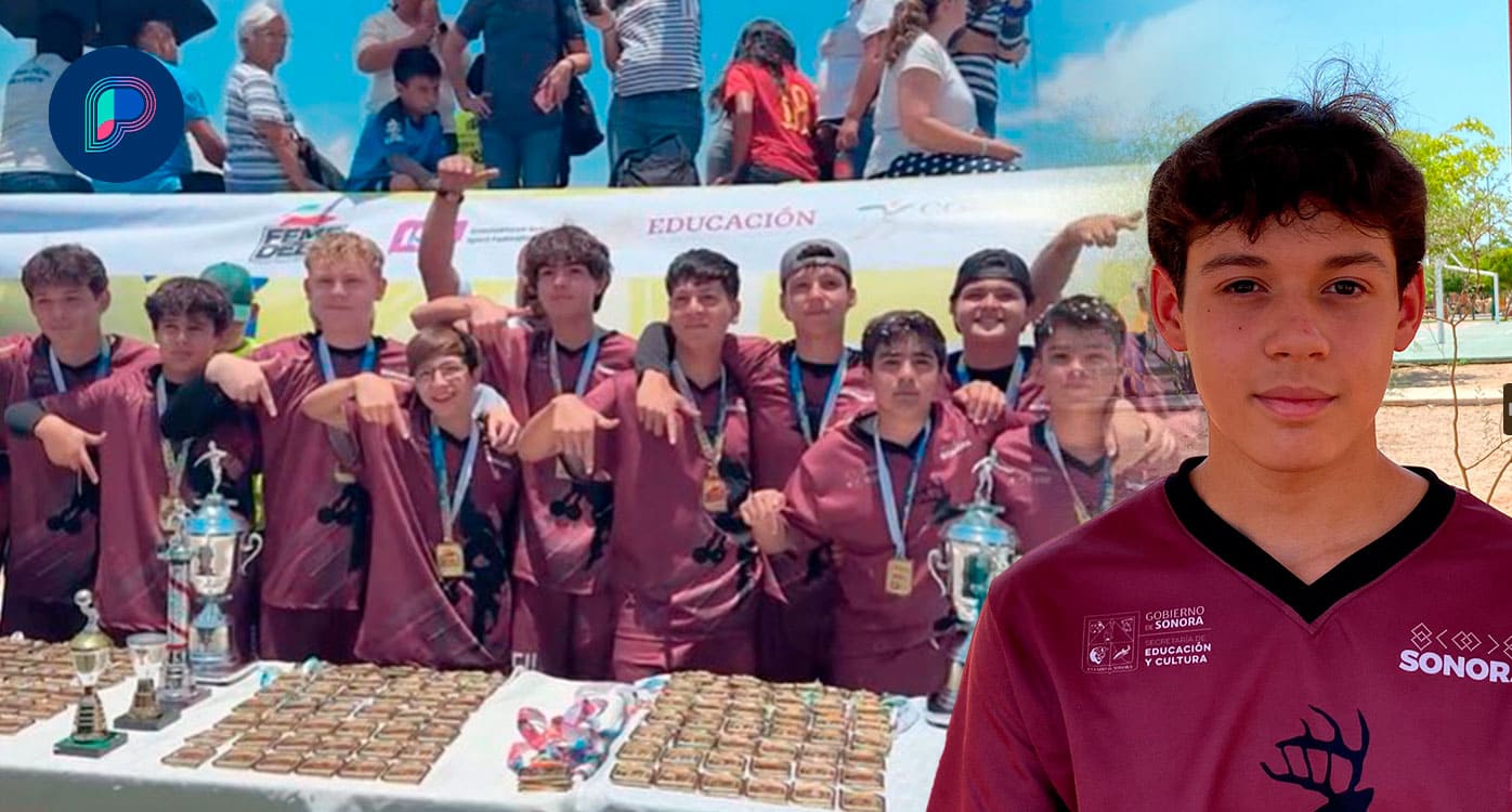 Con 14 años, Francisco Zavala Jr. se corona campeón de futbol con equipo de Colegio Regis de Hermosillo en Gimnasiada Nacional