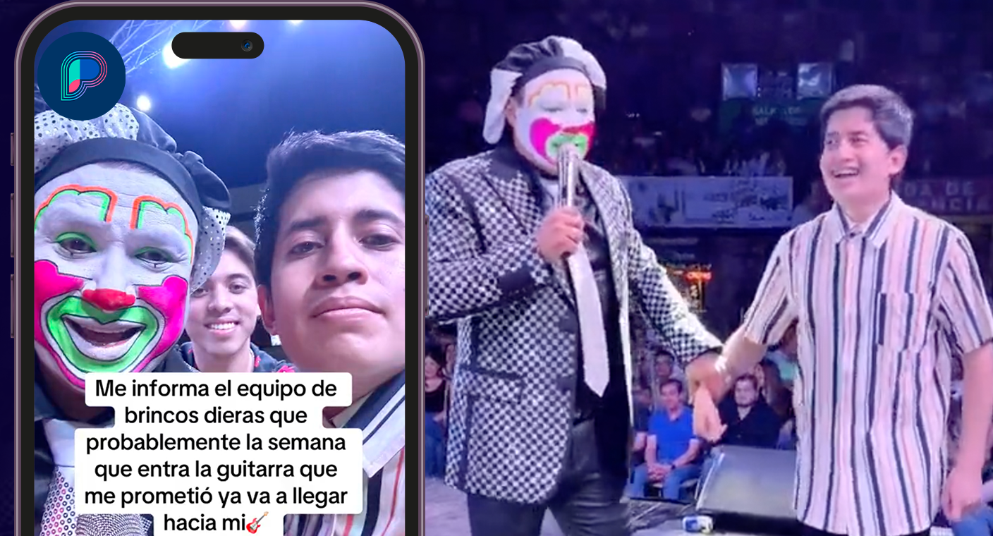 Joven nogalense vende su guitarra para ver a su ídolo, el payaso ‘Brincos Dieras’, y recibe sorpresa inesperada