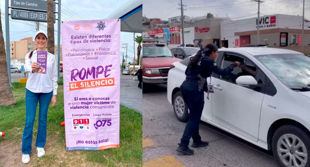 Invitan a prevenir y reconocer situaciones de violencia familiar con reparto de volantes en Hermosillo