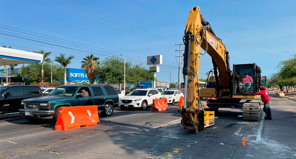 Arranca construcción de nueva línea de conducción de agua potable en bulevar Morelos en Hermosillo; cerrarán tránsito por mes y medio