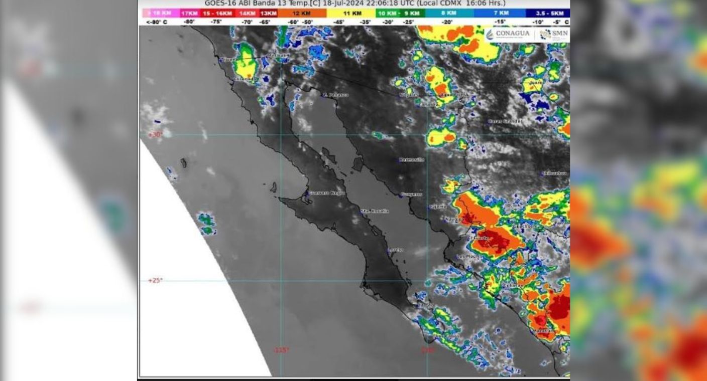 Tormentas y lluvias pudieran registrarse al sur de Sonora este jueves