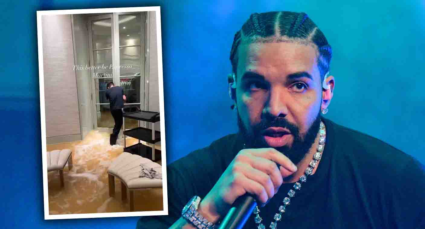 Drake's luxurious mansion flooded due to heavy rains in Toronto, Canada (VIDEO)