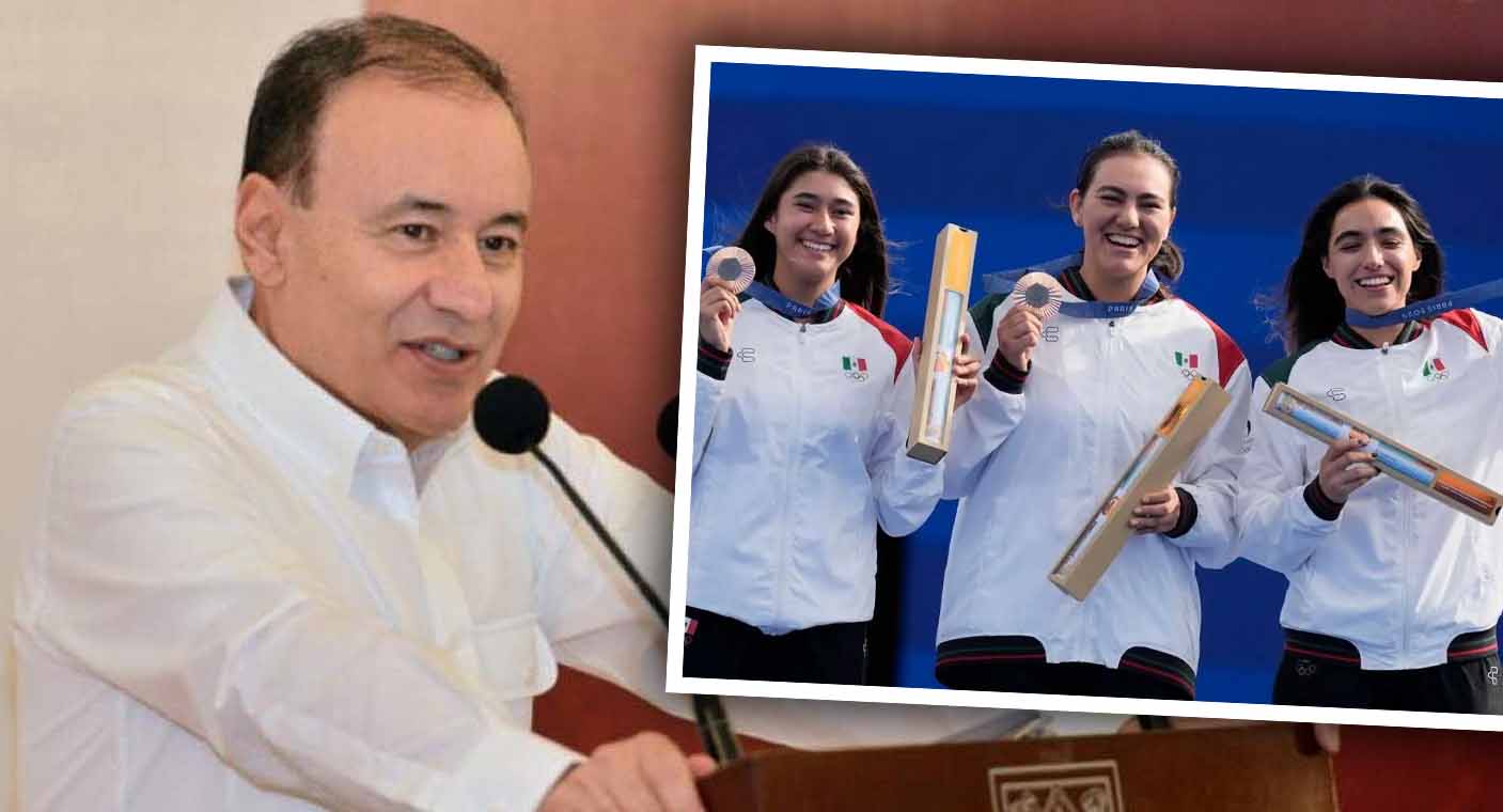 Felicita Alfonso Durazo a hermosillense Alejandra Valencia por ganar medalla de bronce con equipo femenil de tiro con arco en París 2024 (VIDEO)