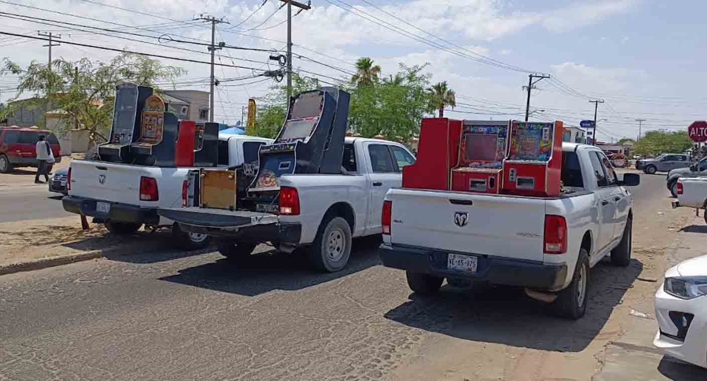 Aseguran 16 máquinas ‘tragamonedas’ en inmueble de SLRC, Sonora