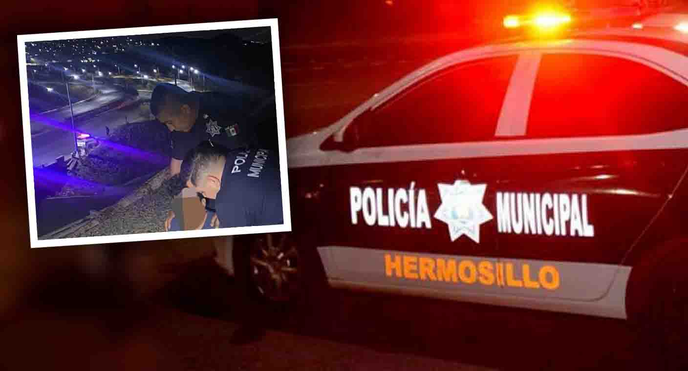 Policías salvan a joven y evitan que se arroje a vertedor de presa en Hermosillo