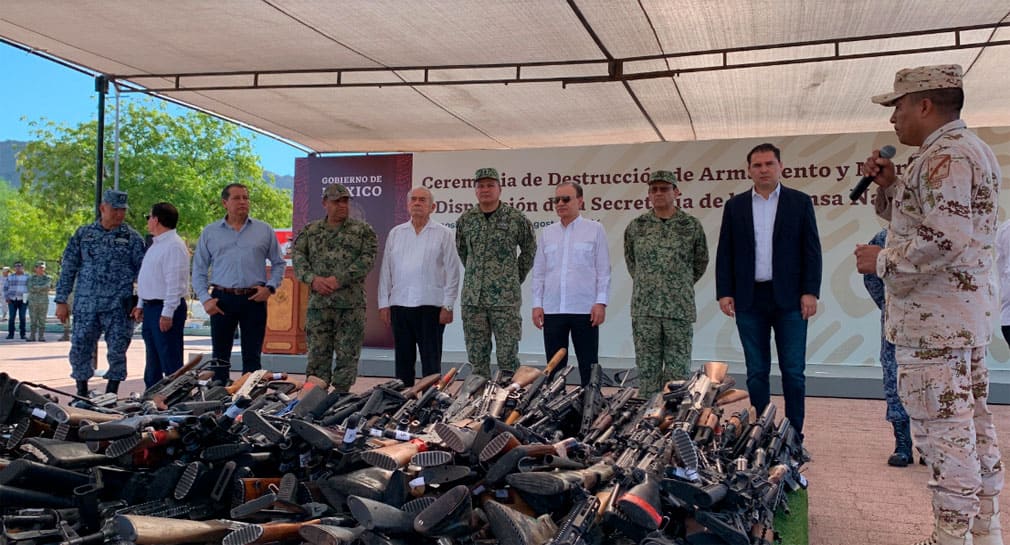 Destruyen más de 670 armas de distintos calibres en 24 Batallón de Infantería de Hermosillo