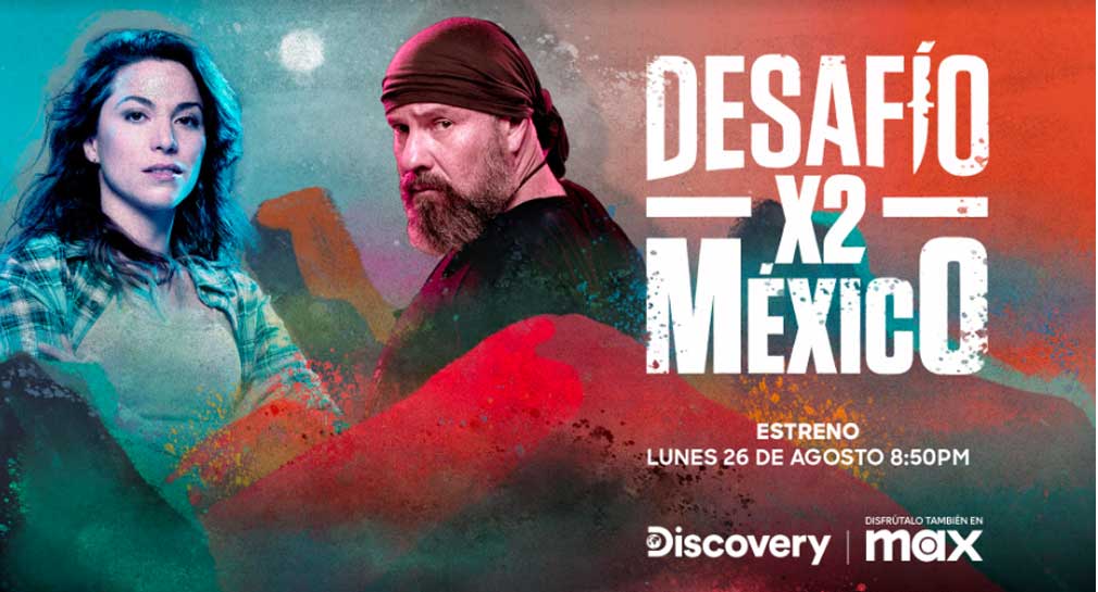 Fernanda Pérez y Juan Palma se enfrentaron a la madre naturaleza para sobrevivir en ‘Desafío X2’, programa que se estrenará en Discovery Channel