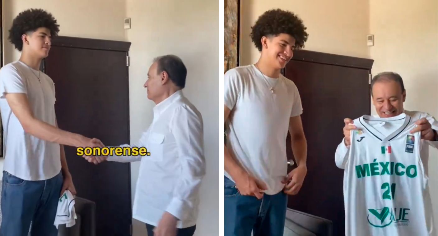 Felicita Alfonso Durazo a basquetbolista sonorense Karim López por llegar al programa NBL’s Next Stars