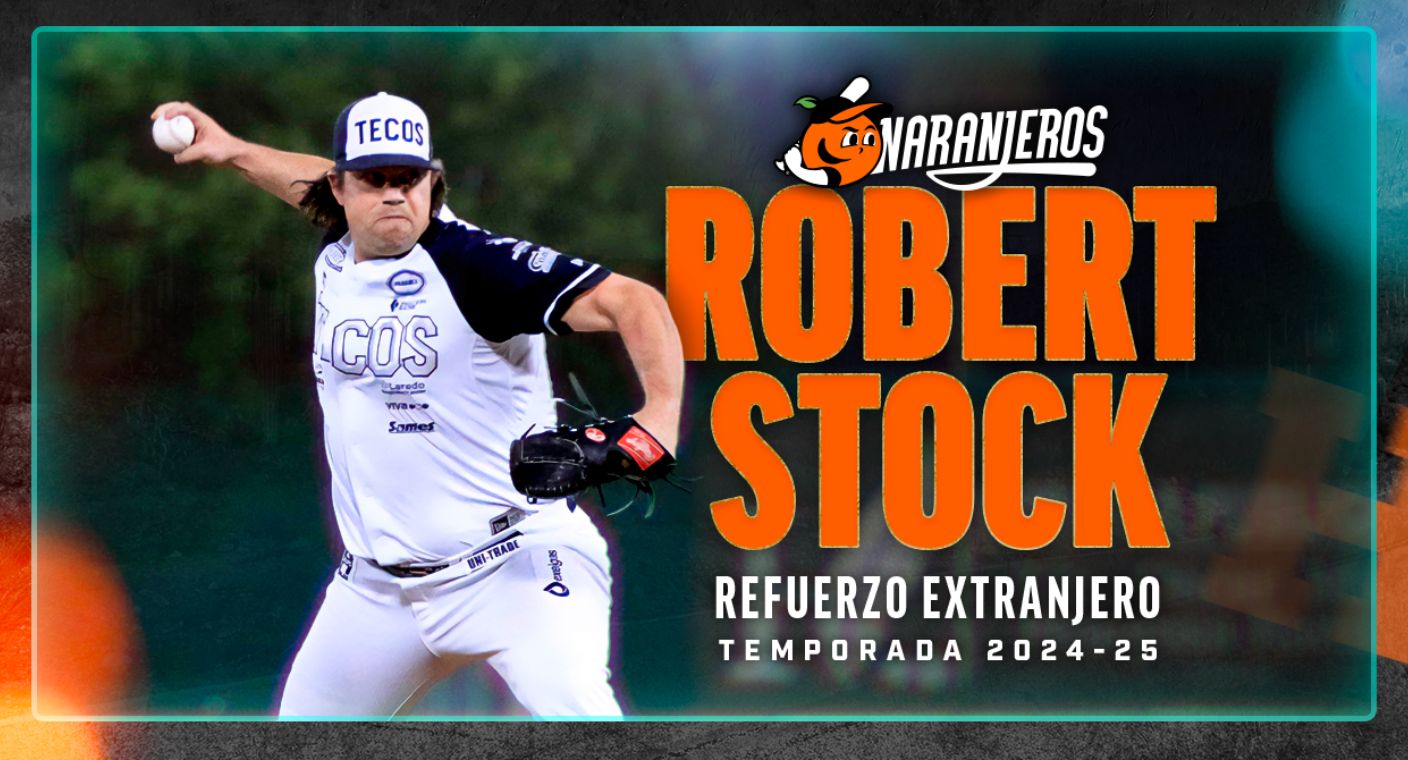 ¡El pitcher estadounidense Robert Stock se une a Naranjeros de Hermosillo!
