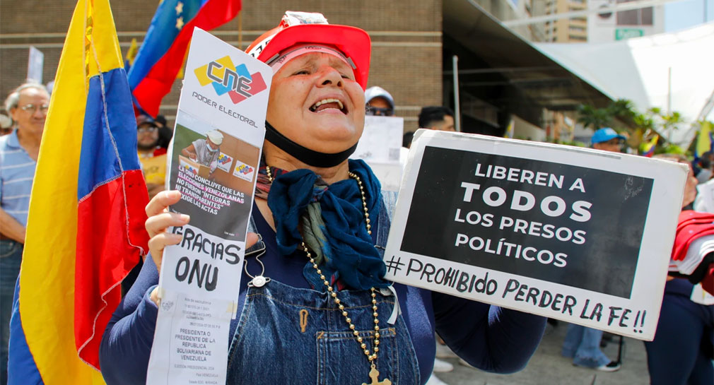 Oposición de Venezuela se vuelve a manifestar en calles para rechazar resultados que dan triunfo a Maduro