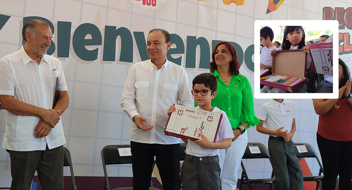 Arranca Alfonso Durazo Ciclo Escolar-2024-2025 con entrega de útiles y reconocimientos