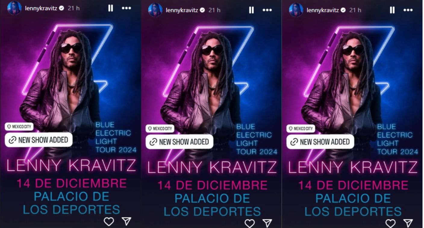 Lenny Kravitz anuncia fecha en México como parte de su Blue Electric Light Tour 2024