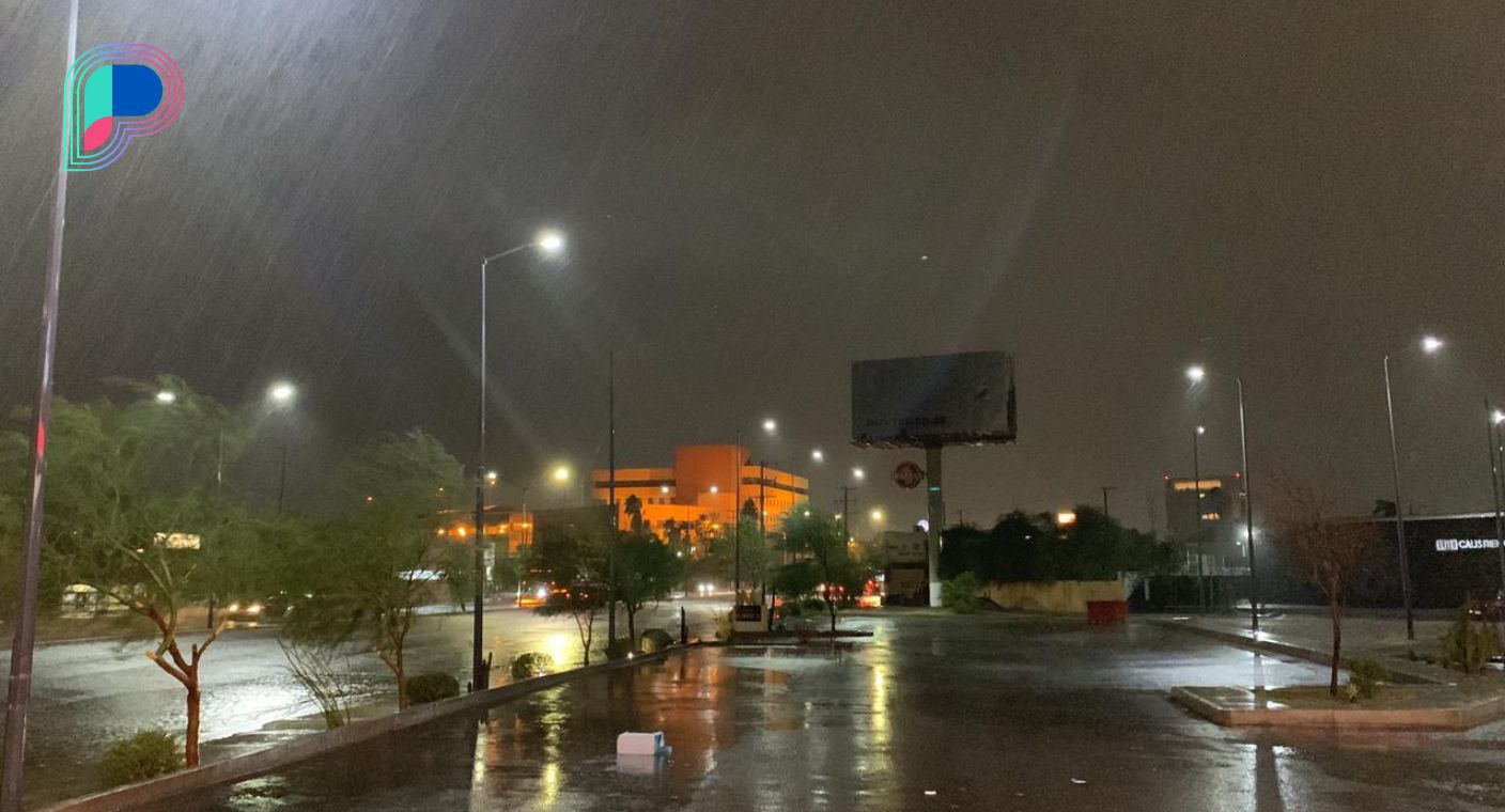 Pega lluvia a Hermosillo: tormenta con fuertes vientos deja sin luz a varias colonias