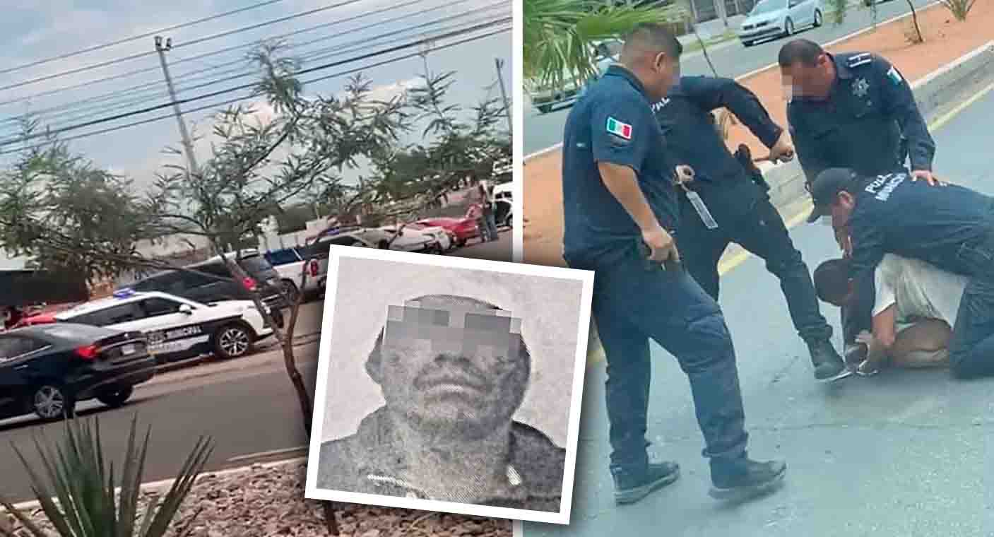 Sujeto que atacó a policías con cuchillo y dañó patrulla en Hermosillo es vinculado a proceso