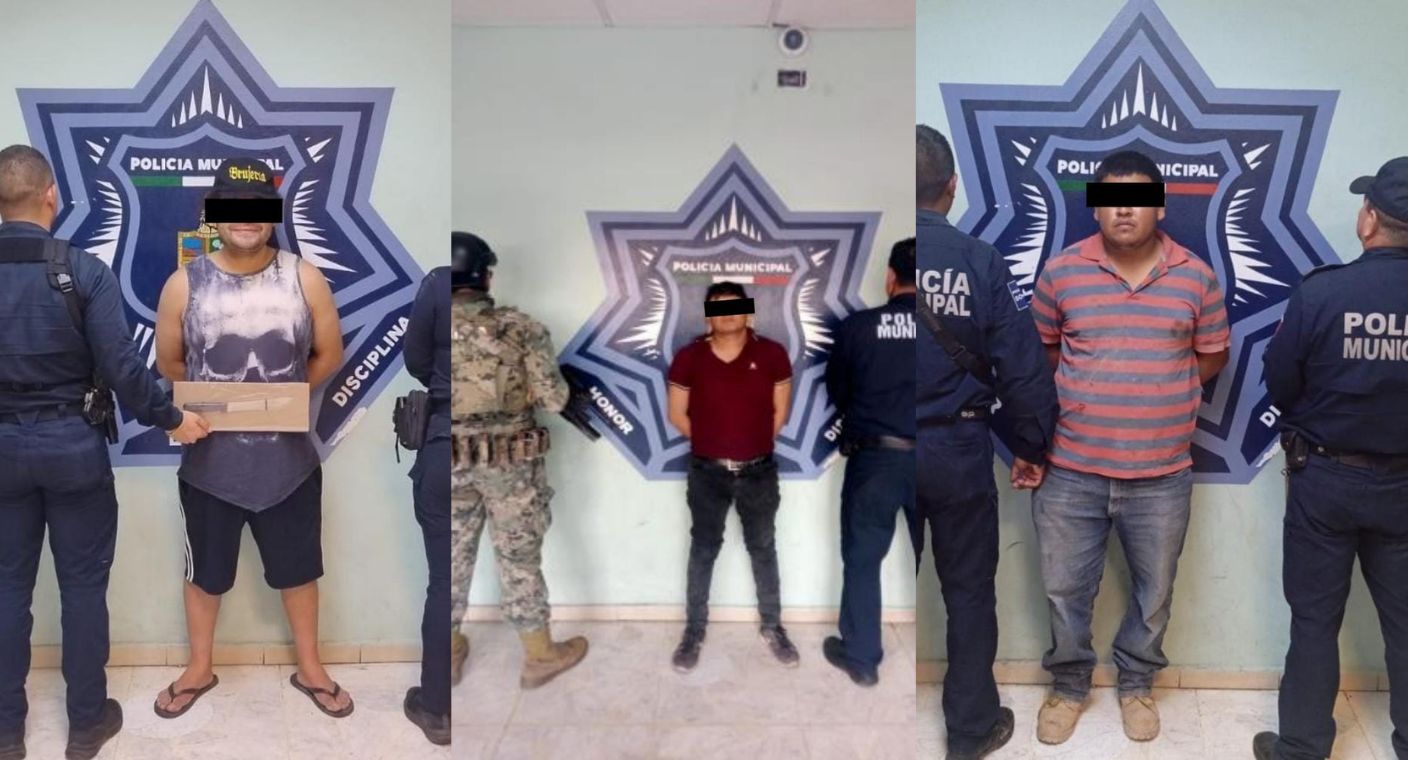 Aprehenden a tres hombres en Cajeme por violencia familiar y tentativa de homicidio