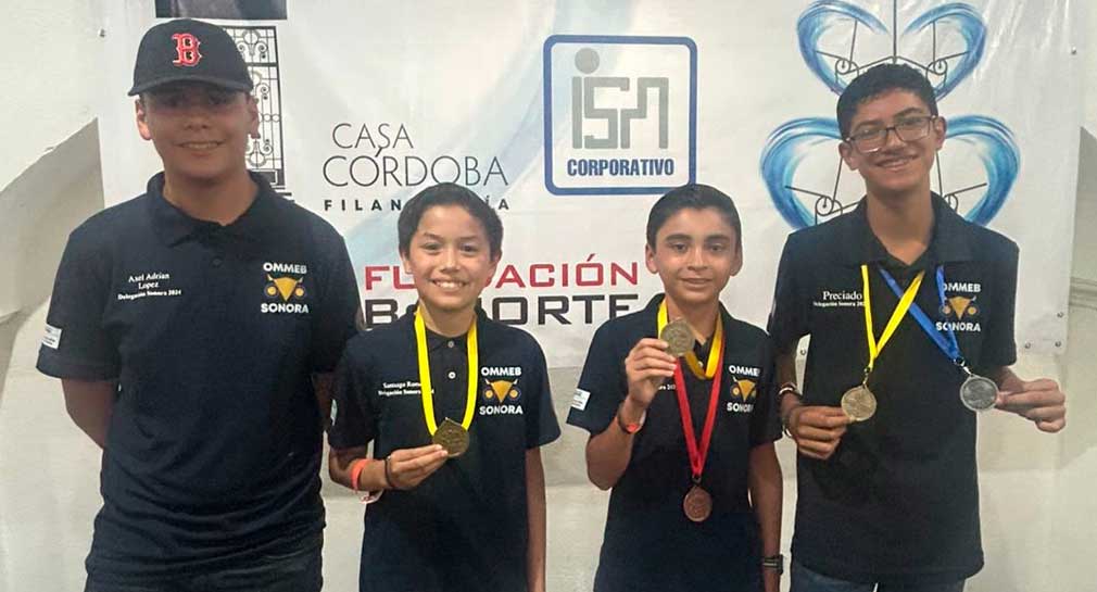 Destacan estudiantes sonorenses con 3 medallas y mención honorífica en 8° Olimpiada Nacional de Matemáticas