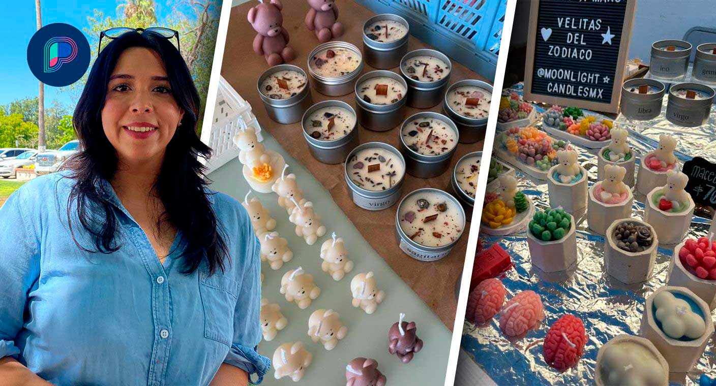 Andrea Durán se inspiró en su gusto por la ciencia para emprender con su negocio de velas ecológicas en Hermosillo