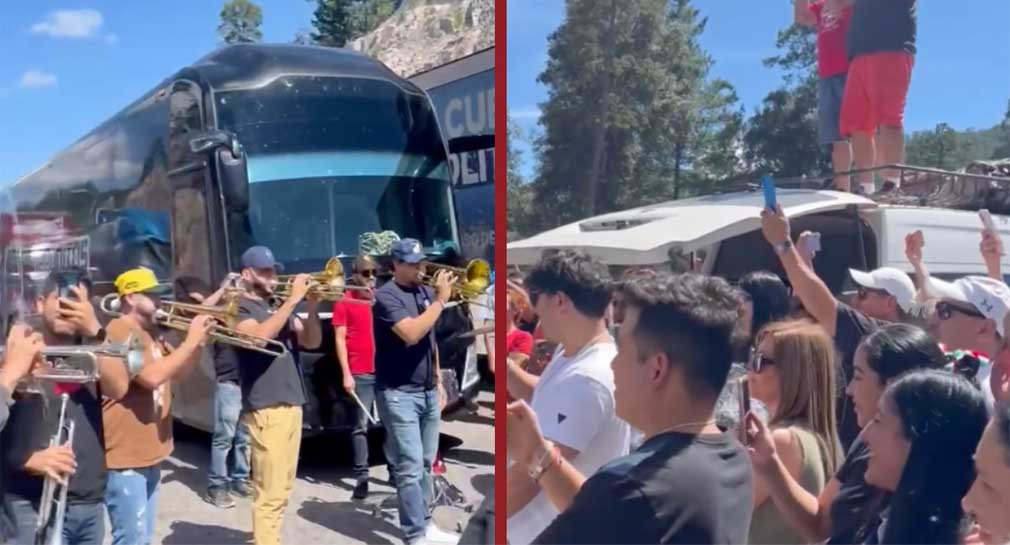 Los Recoditos cantan a viajeros atrapados en bloqueo por enfrentamiento en carretera Mazatlán-Durango (VIDEO)