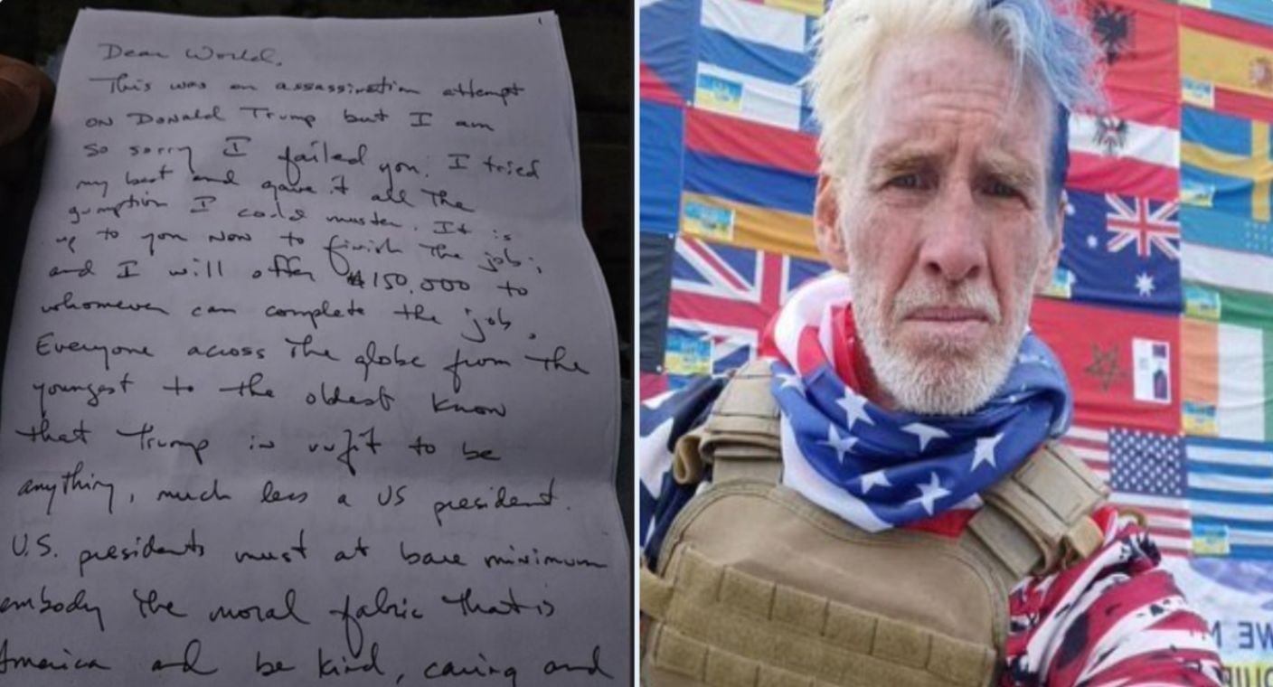 Hombre que intentó asesinar a Donald Trump ofrece 150 mil dólares a quien pueda ‘completar el trabajo’
