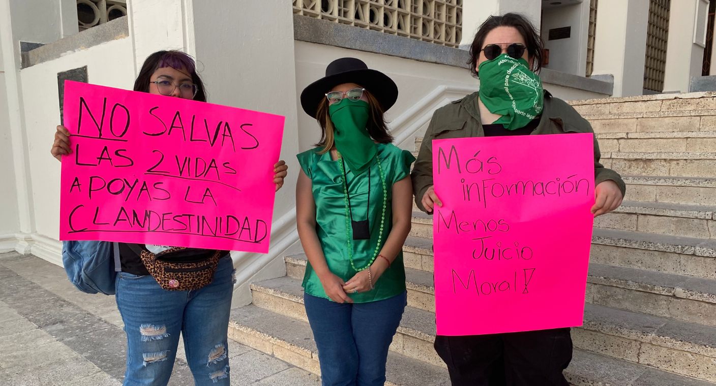 Realizan manifestación para exigir el aborto legal y seguro en Sonora