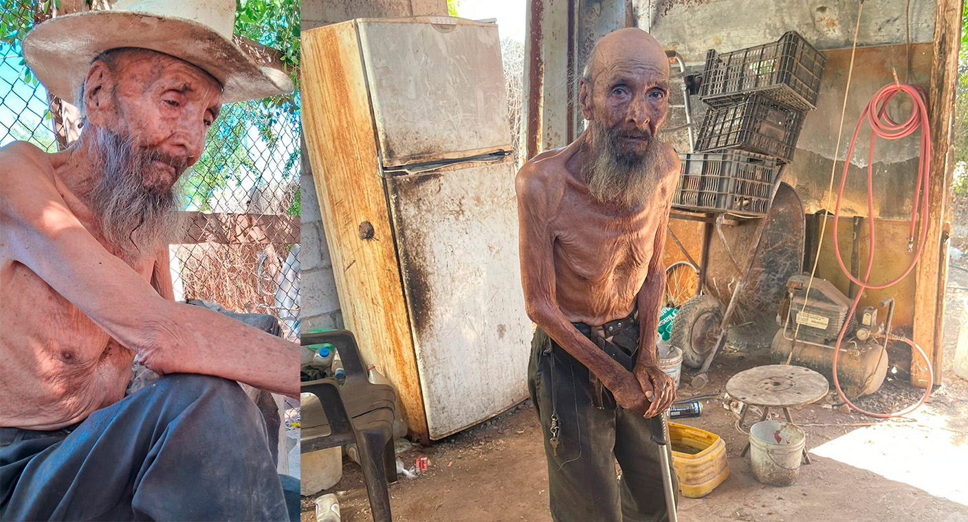 Atiende gobierno de Sonora a don Antonio, adulto mayor en condición vulnerable en Cajeme