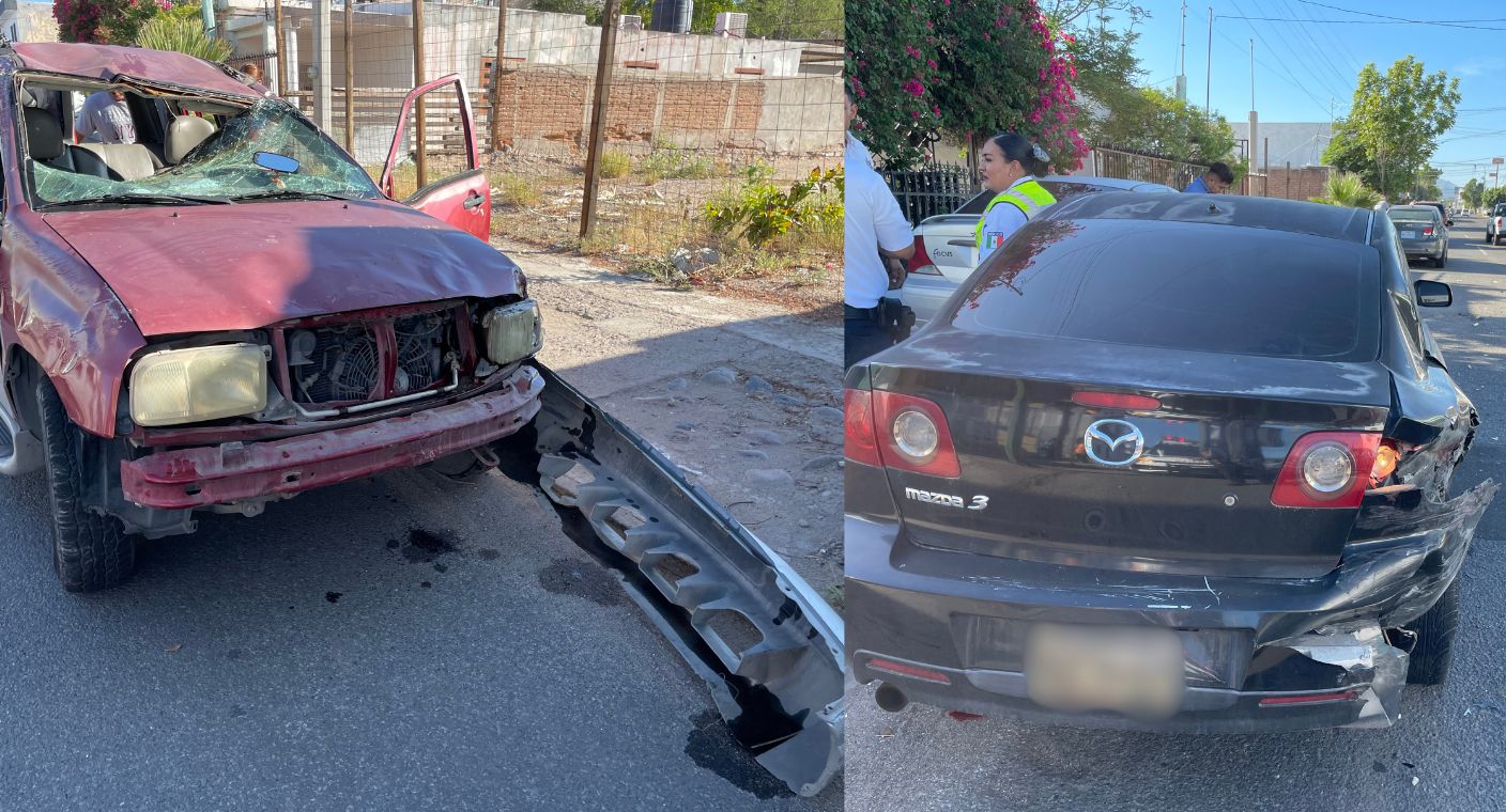 Choque triple deja una persona lesionada en Hermosillo