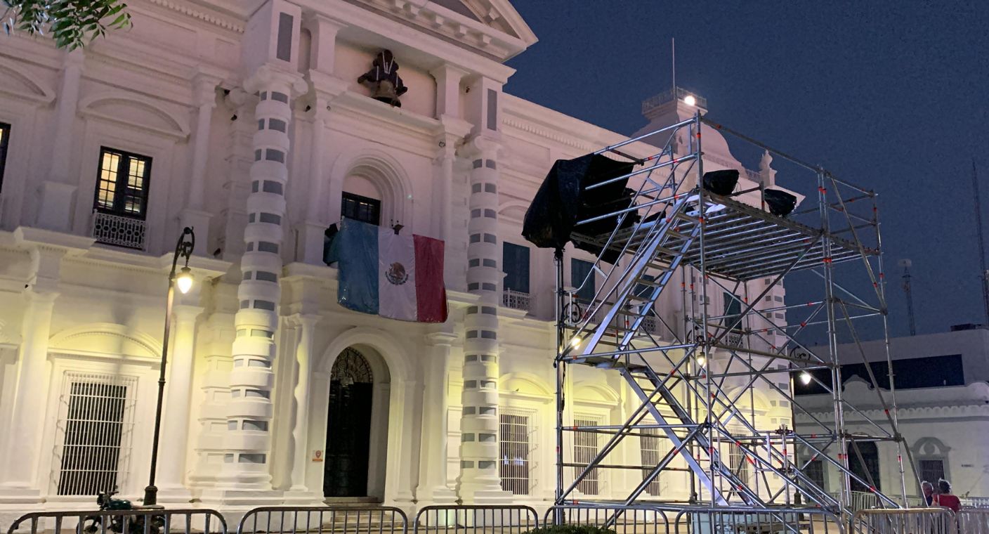 Preparativos para el Grito de Independencia están listos en Centro Histórico de Hermosillo
