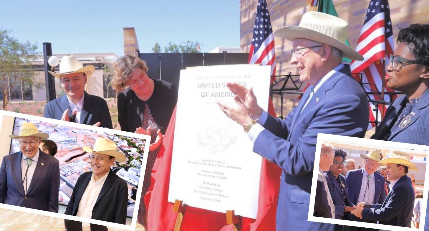 Destacan Durazo y Ken Salazar importancia de Plan Sonora en inauguración de edificio de Consulado de EEUU en Nogales