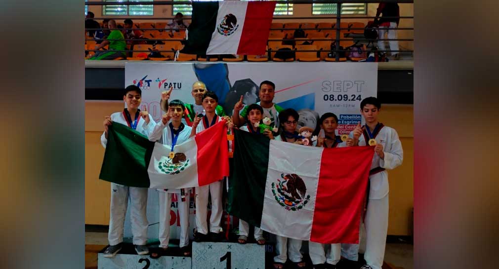 Ganan estudiantes de Sonora 5 medallas en campeonato de taekwondo escolar en República Dominicana